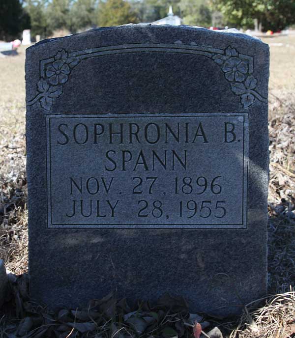Sophronia B. Spann Gravestone Photo