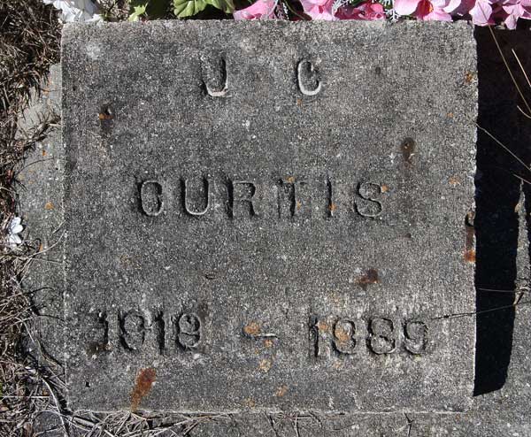 J.C. Curtis Gravestone Photo