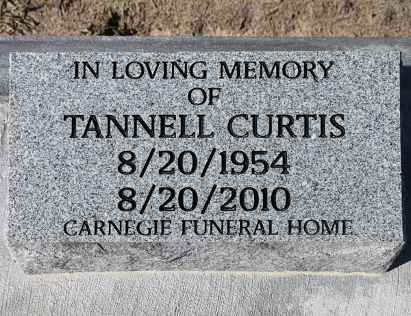 Tannell Curtis Gravestone Photo