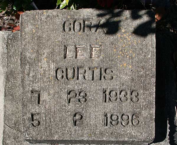 Cora Lee Curtis Gravestone Photo