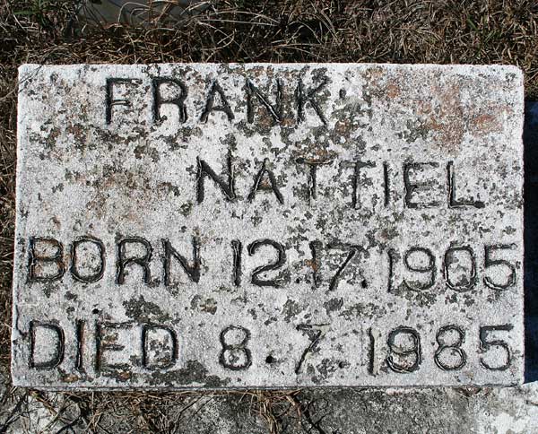 Frank Nattiel Gravestone Photo