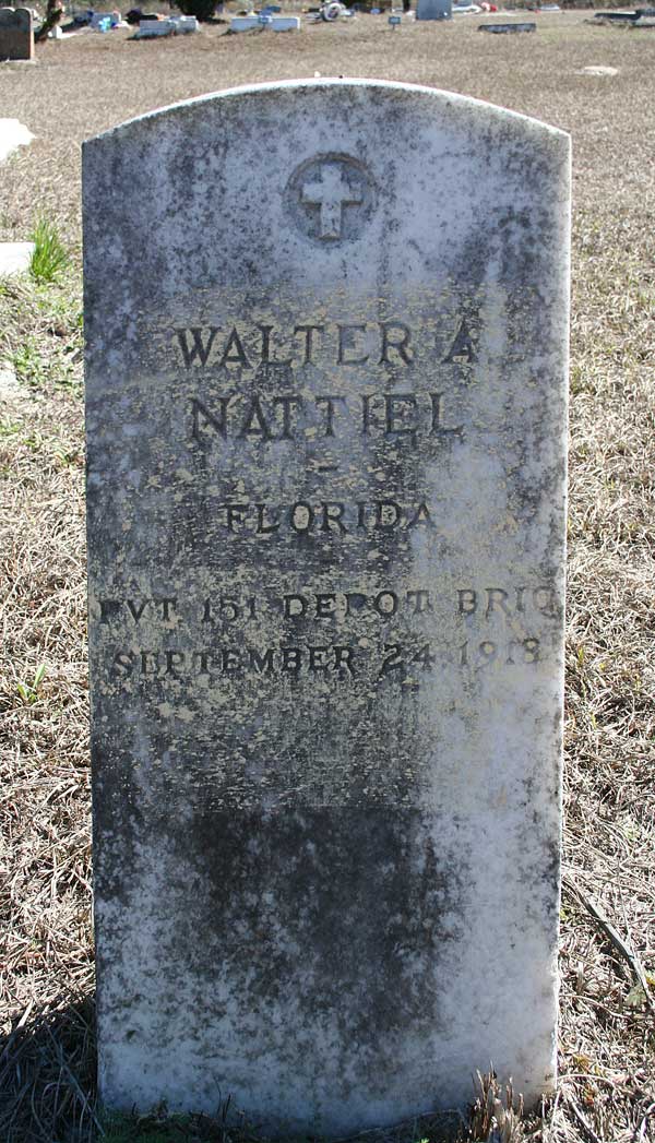 Walter A. Nattiel Gravestone Photo