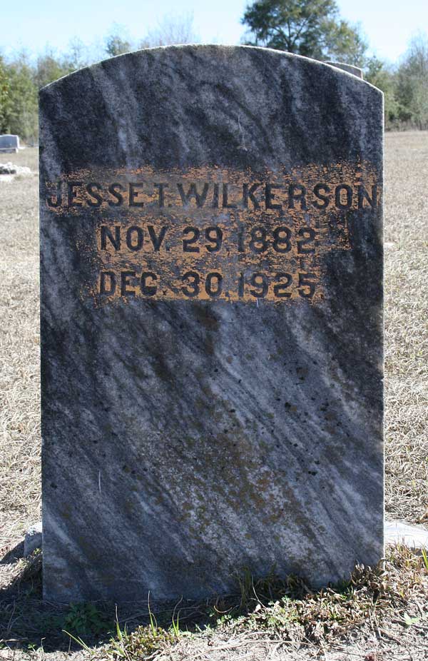 Jesse T. Wilkerson Gravestone Photo