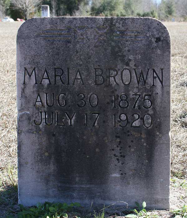 Maria Brown Gravestone Photo