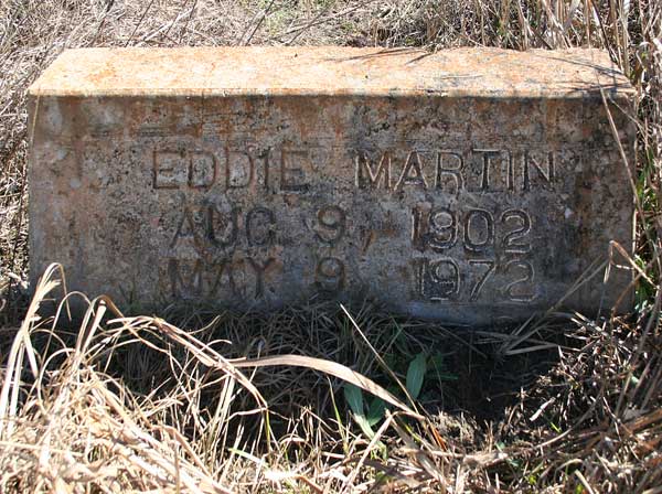 Eddie Martin Gravestone Photo