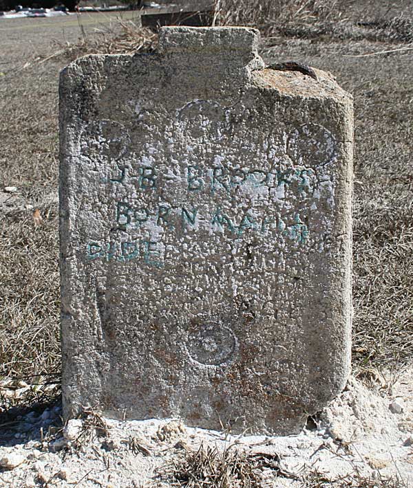 J.B. Brooks Gravestone Photo