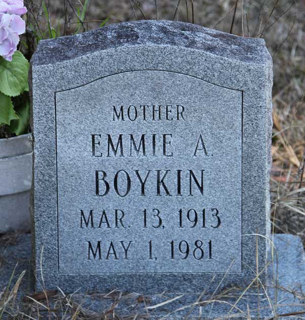 Emmie A. Boykin Gravestone Photo