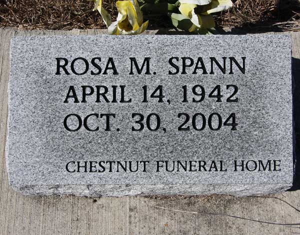 Rosa M. Spann Gravestone Photo
