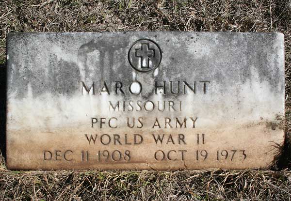 Maro Hunt Gravestone Photo