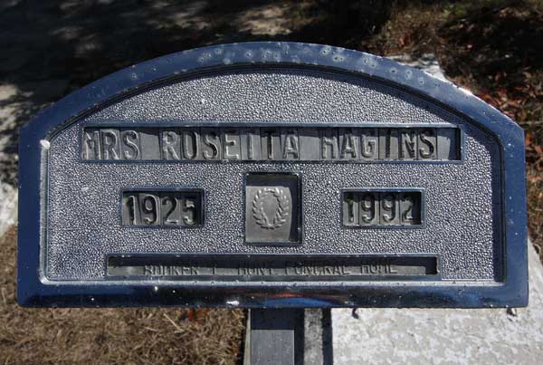 Rosetta Hagins Gravestone Photo