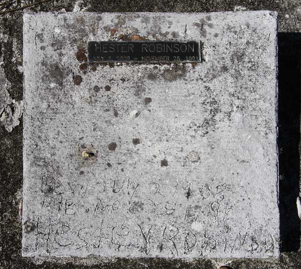 Hester Robinson Gravestone Photo