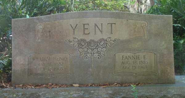 William Henry & Fannie E. Yent Gravestone Photo