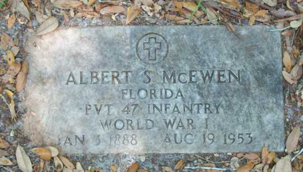 Albert S. McEwen Gravestone Photo