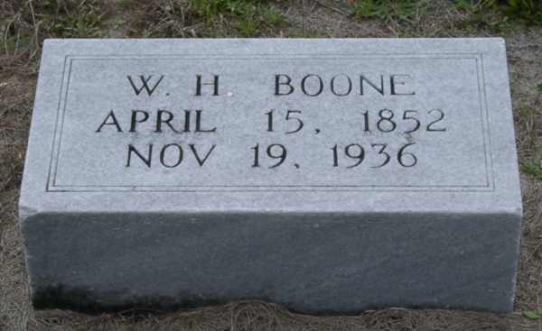 W.H. Boone Gravestone Photo