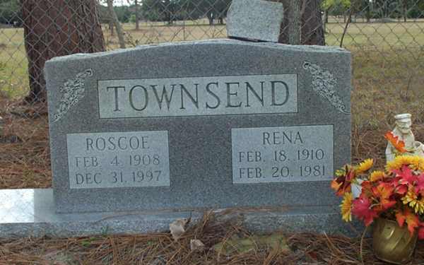 Roscoe & Rena Townsend Gravestone Photo