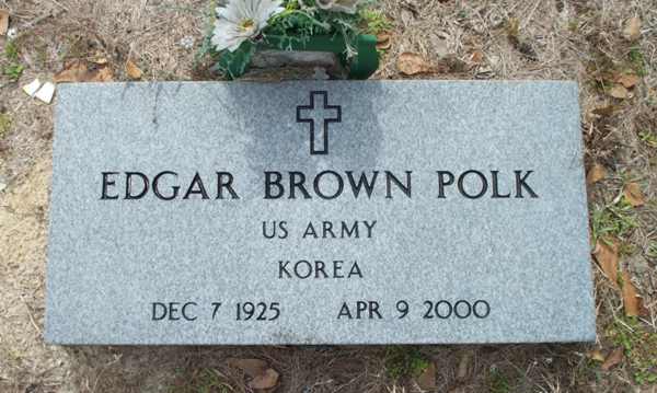 Edgar Brown Polk Gravestone Photo