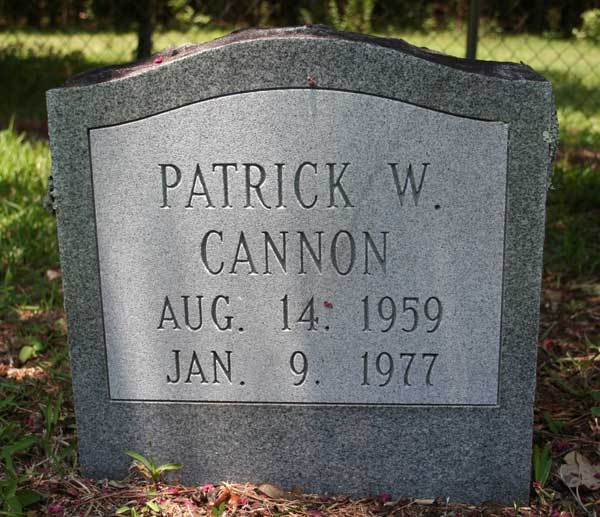 Patrick W. Cannon Gravestone Photo