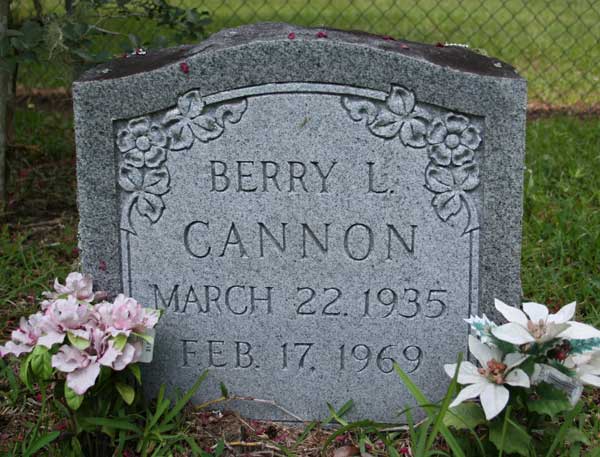 Berry L. Cannon Gravestone Photo