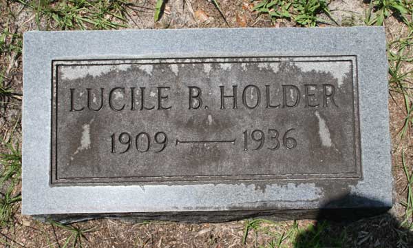 Lucile B. Holder Gravestone Photo