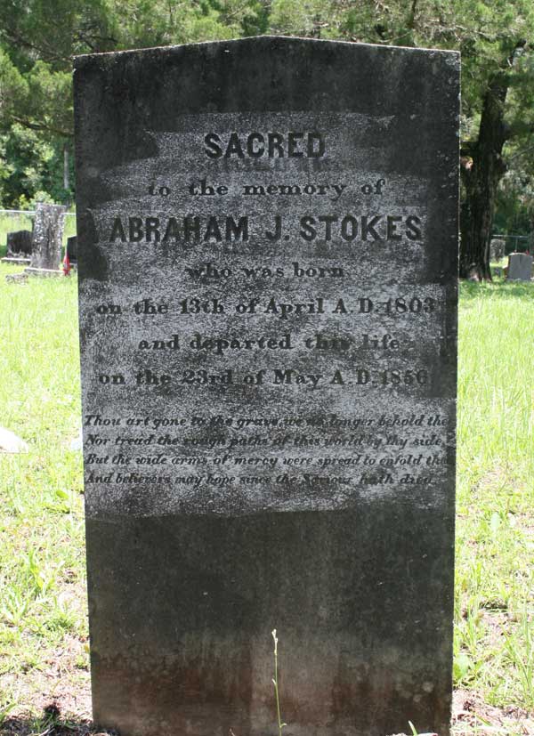 Abraham J. Stokes Gravestone Photo