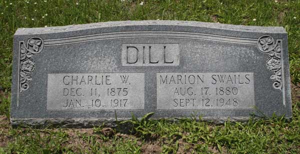 Charlie W. & Marion Swails Dill Gravestone Photo
