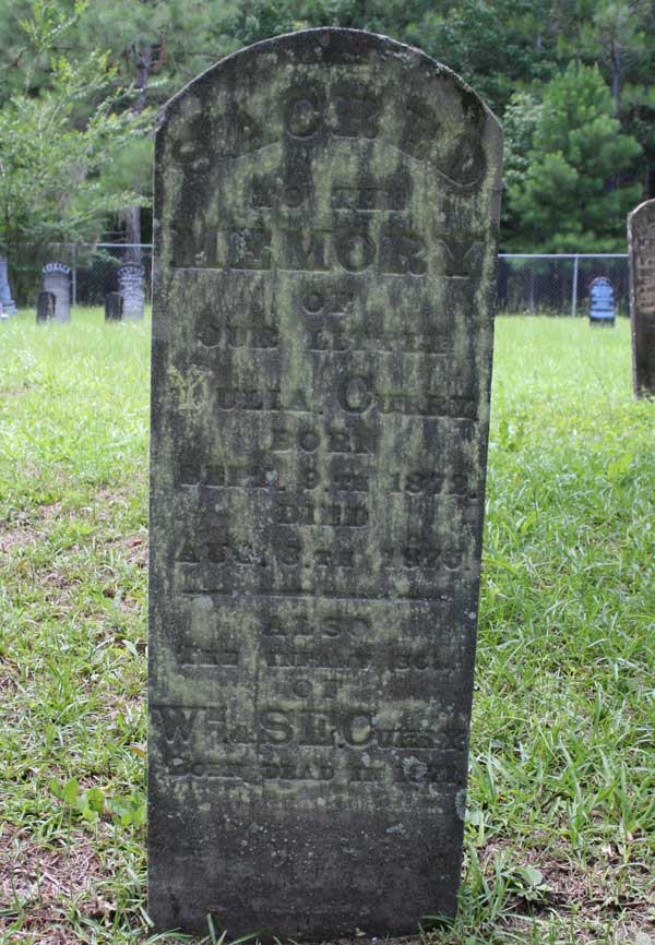 Yulia & Infant Son Curry Gravestone Photo