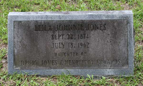 Leila Johnnie Jones Gravestone Photo