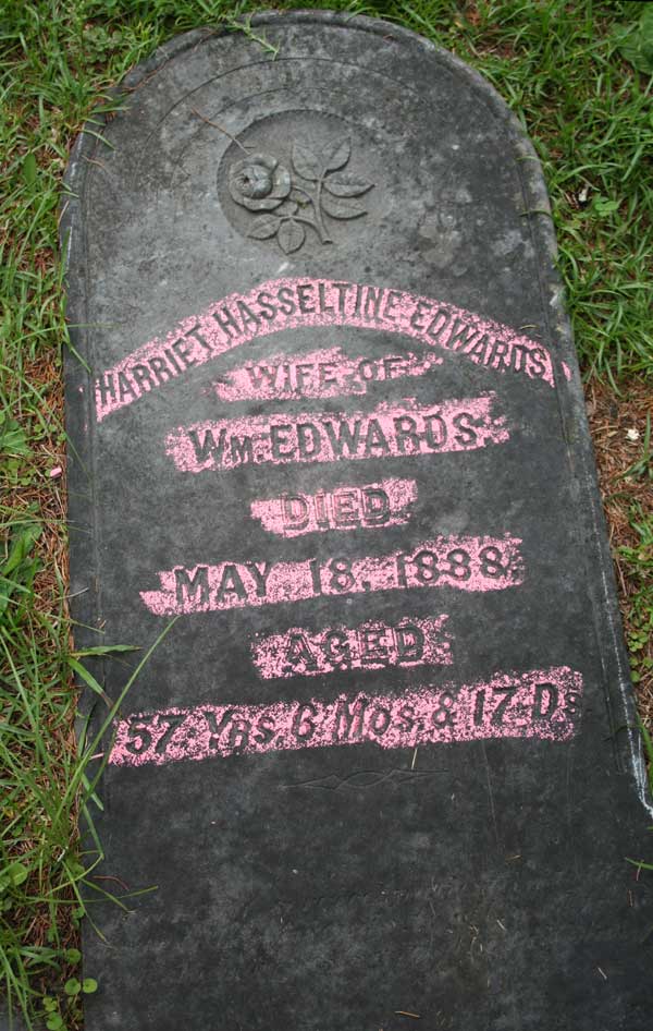 Harriet Hasseltine Edwards Gravestone Photo