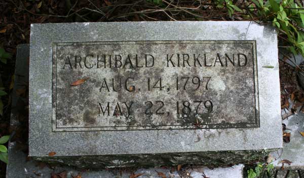 Archibald Kirkland Gravestone Photo