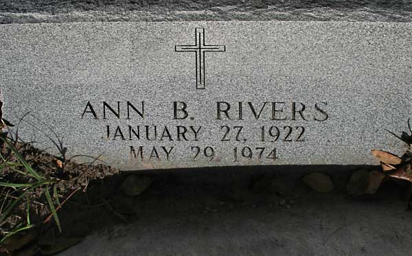 Ann B. Rivers Gravestone Photo