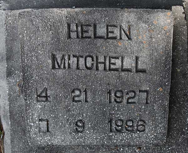 Helen Mitchell Gravestone Photo