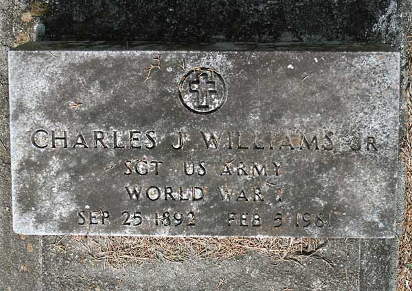 Charles J. Williams Gravestone Photo
