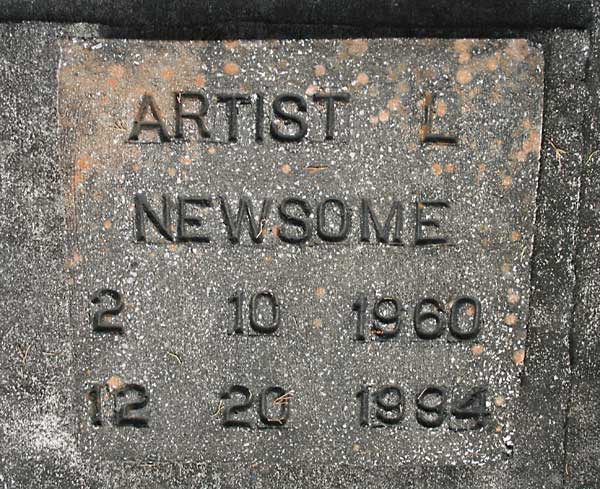 Artist L. Newsome Gravestone Photo