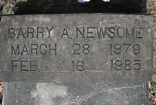 Barry A. Newsome Gravestone Photo