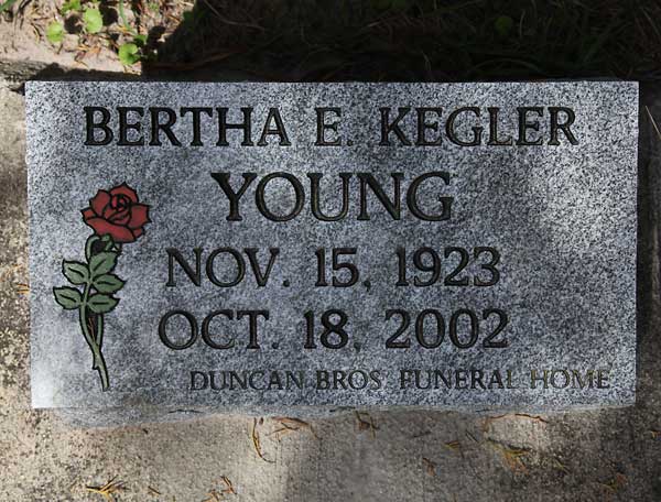 Bertha E. Young Gravestone Photo