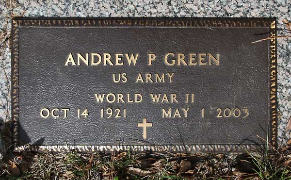 Andrew P. Green Gravestone Photo