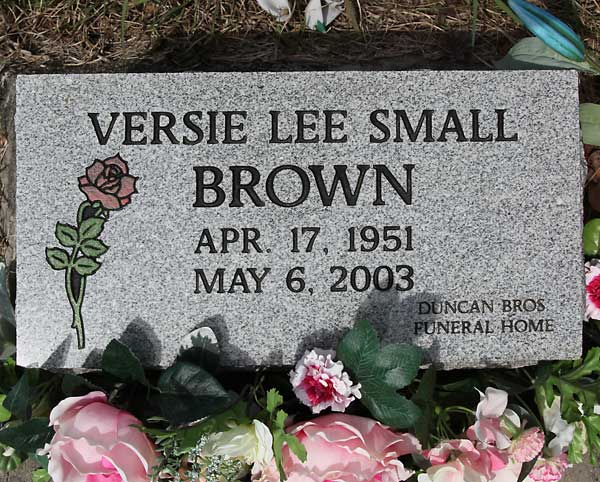 Versie Lee Small Brown Gravestone Photo