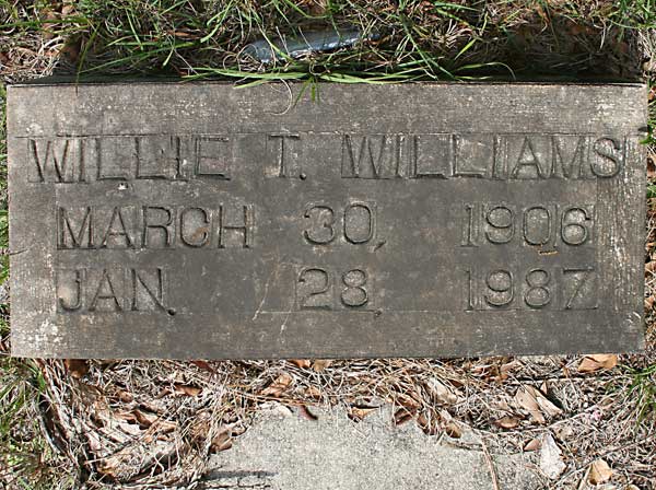 Willie T. Williams Gravestone Photo