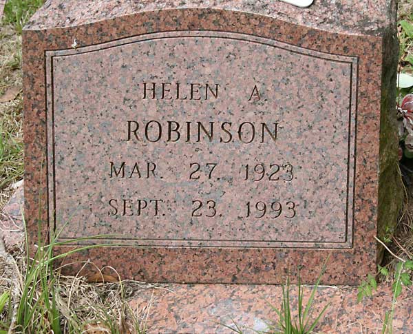 Helen A. Robinson Gravestone Photo