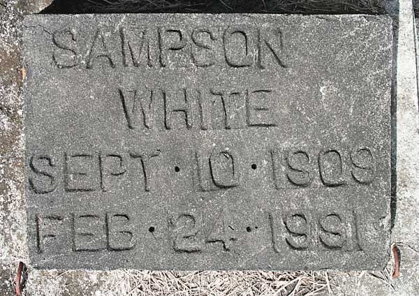 Sampson White Gravestone Photo