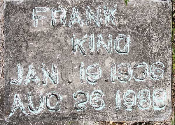 Frank King Gravestone Photo