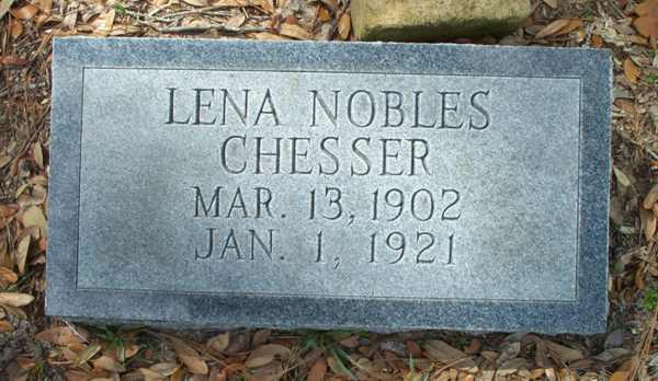 Lena Nobles Chesser Gravestone Photo