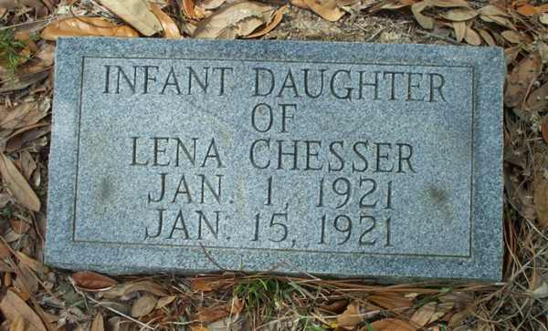 Infant Daughter Chesser Gravestone Photo