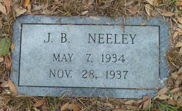 J.B. Neeley Gravestone Photo