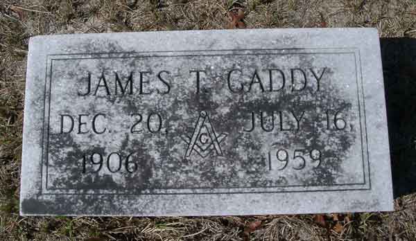 James T. Gaddy Gravestone Photo