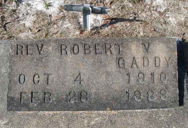 Rev. Robert V. Gaddy Gravestone Photo