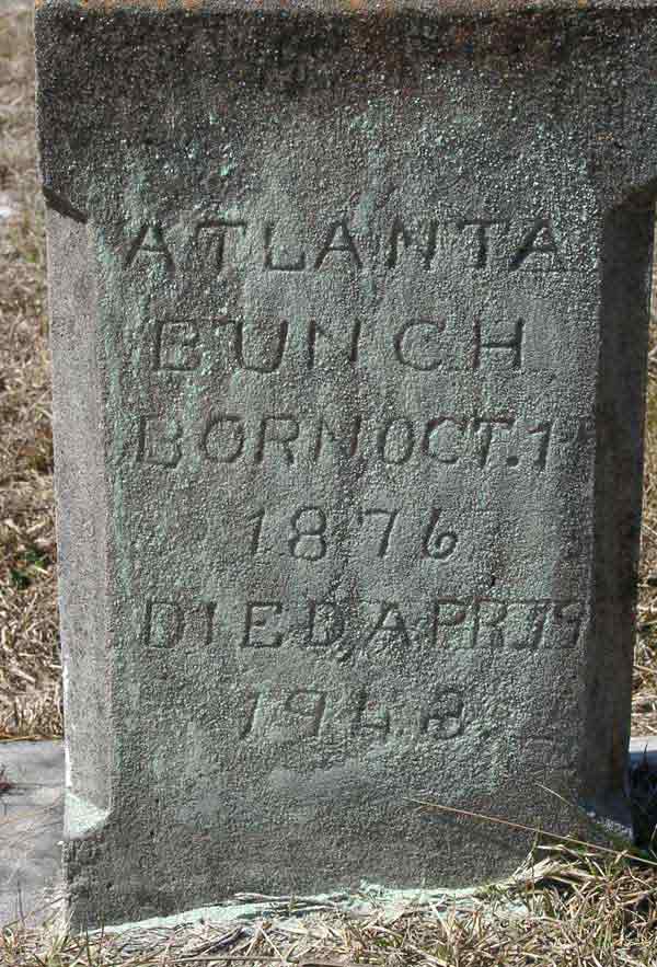 Atlanta Bunch Gravestone Photo
