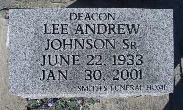 Lee Andrew Johnson Gravestone Photo