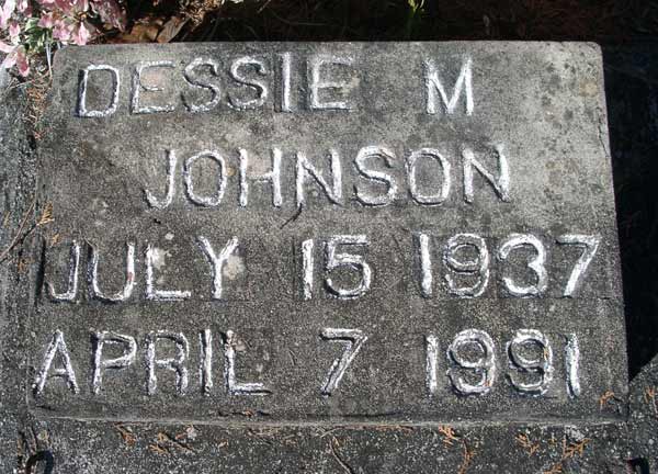 Dessie M. Johnson Gravestone Photo