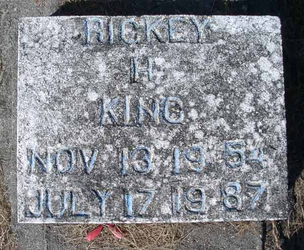 Rickey H. King Gravestone Photo